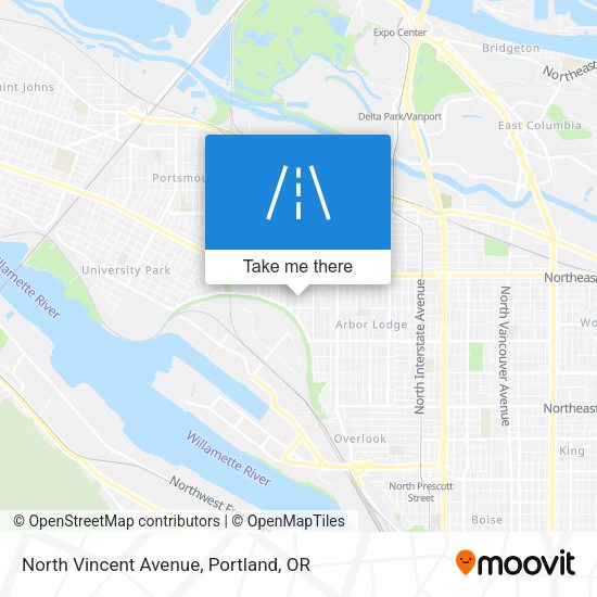 North Vincent Avenue map