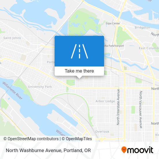 North Washburne Avenue map