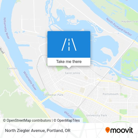 North Ziegler Avenue map