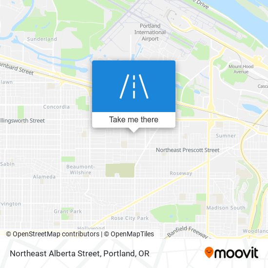Northeast Alberta Street map