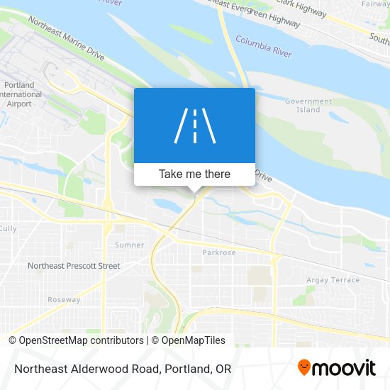 Northeast Alderwood Road map