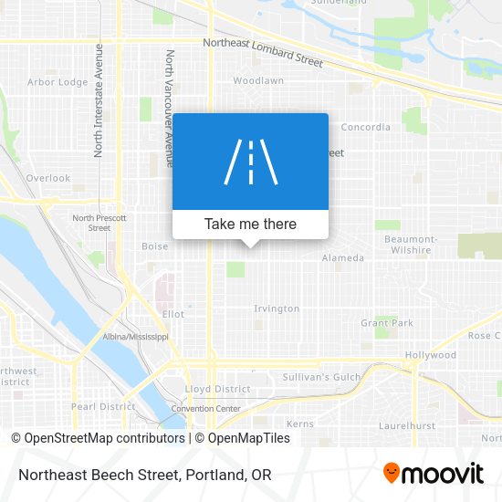 Northeast Beech Street map