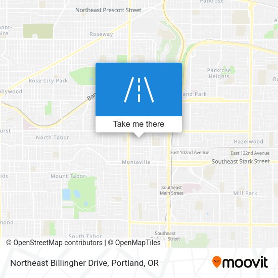Northeast Billingher Drive map