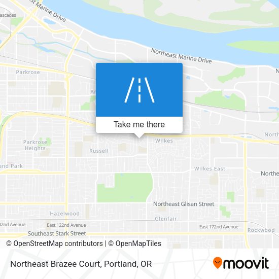Northeast Brazee Court map