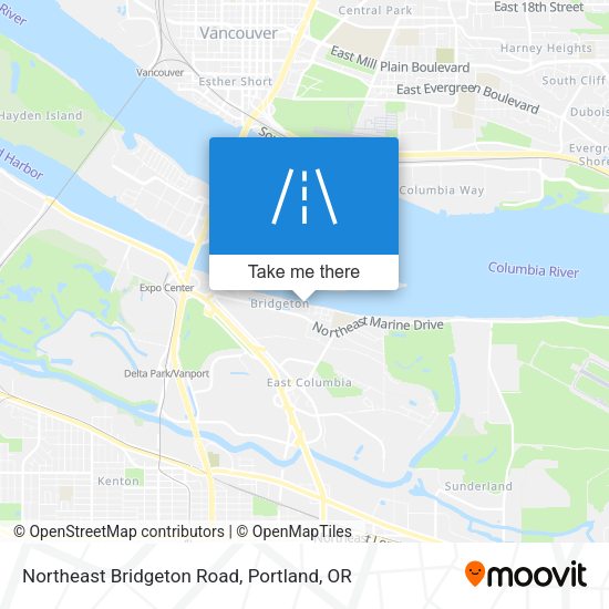 Northeast Bridgeton Road map