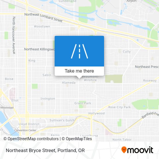 Mapa de Northeast Bryce Street