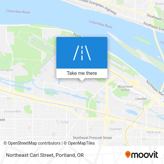 Northeast Carl Street map