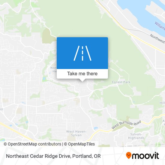 Northeast Cedar Ridge Drive map