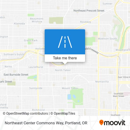 Northeast Center Commons Way map