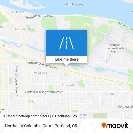 Northeast Columbia Court map
