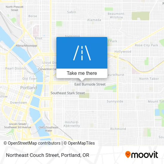 Northeast Couch Street map