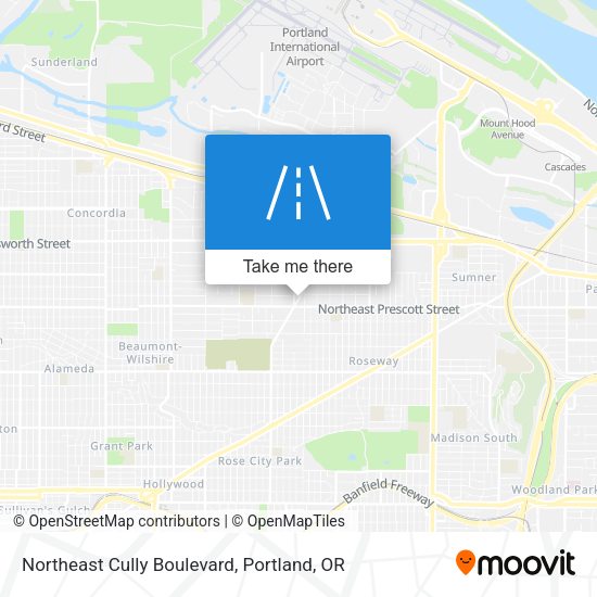 Mapa de Northeast Cully Boulevard