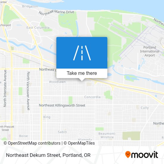 Mapa de Northeast Dekum Street
