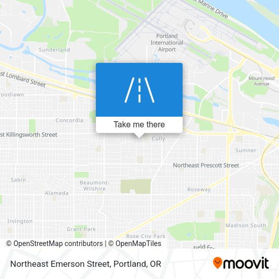 Northeast Emerson Street map