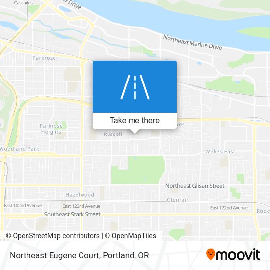 Northeast Eugene Court map