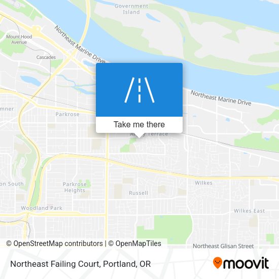 Mapa de Northeast Failing Court