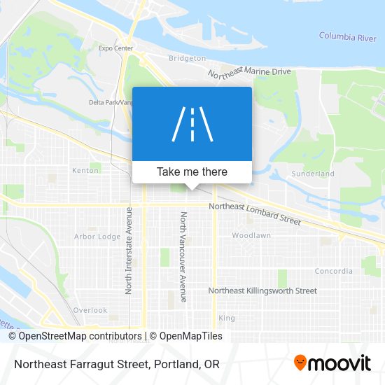 Northeast Farragut Street map