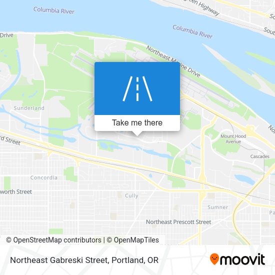 Northeast Gabreski Street map
