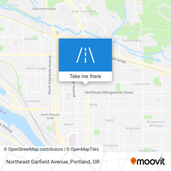 Mapa de Northeast Garfield Avenue