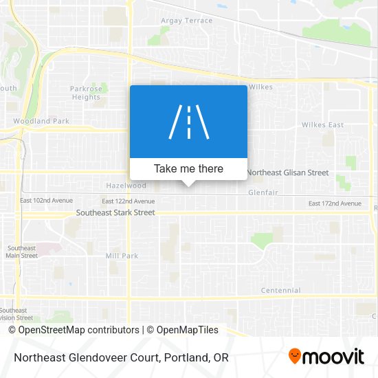 Northeast Glendoveer Court map