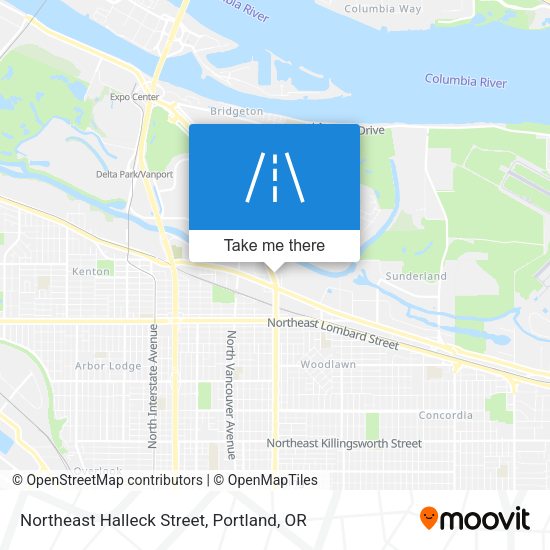 Northeast Halleck Street map
