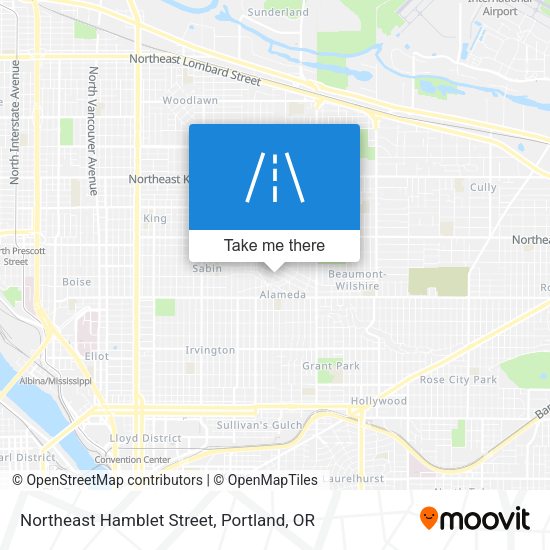 Northeast Hamblet Street map