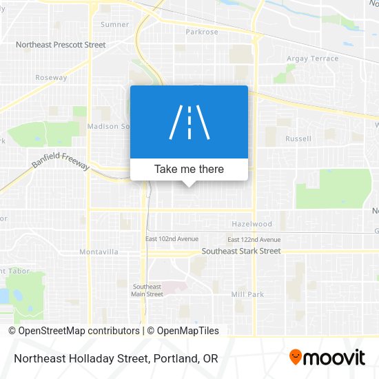Northeast Holladay Street map