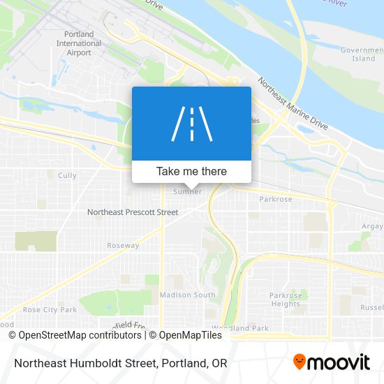 Northeast Humboldt Street map