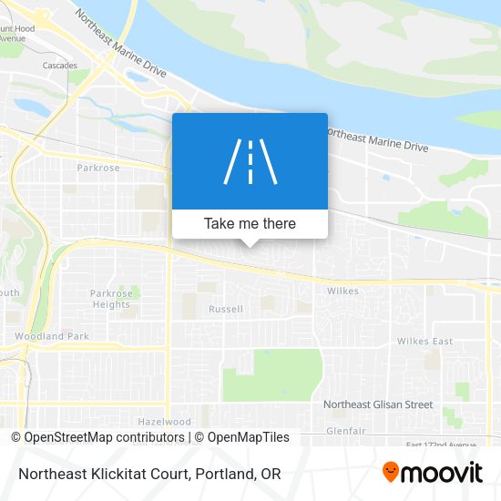 Northeast Klickitat Court map