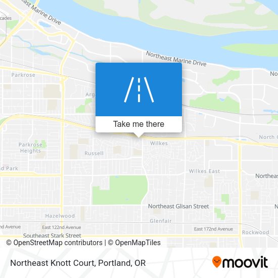 Northeast Knott Court map