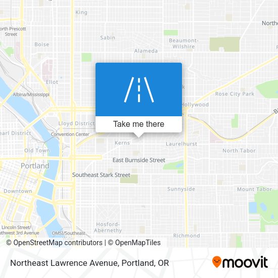 Mapa de Northeast Lawrence Avenue