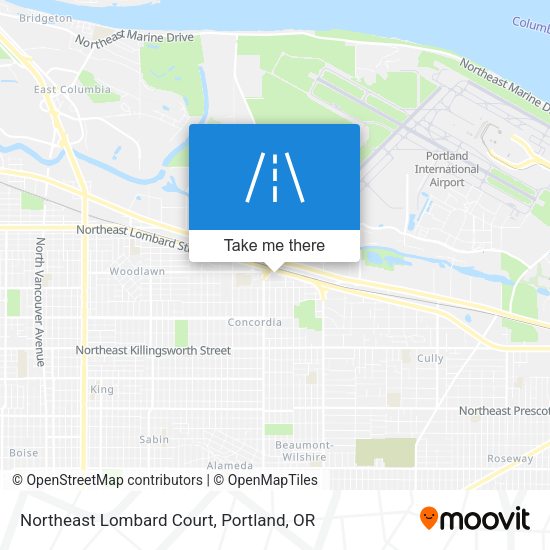 Mapa de Northeast Lombard Court