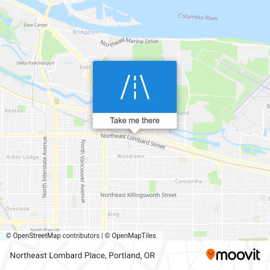 Northeast Lombard Place map