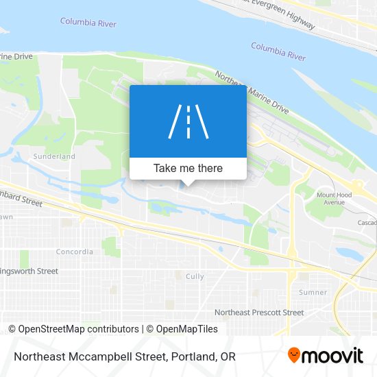 Northeast Mccampbell Street map