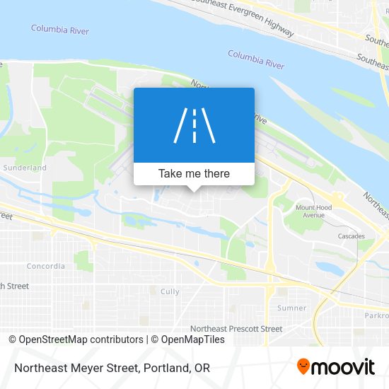 Northeast Meyer Street map