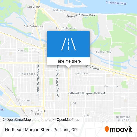 Northeast Morgan Street map