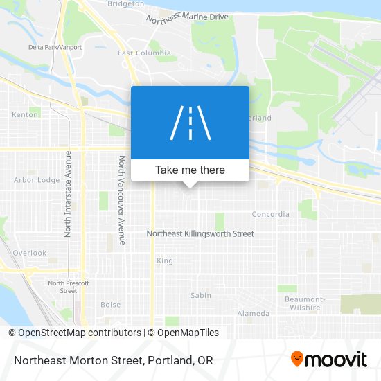 Northeast Morton Street map