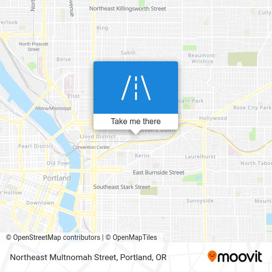 Northeast Multnomah Street map