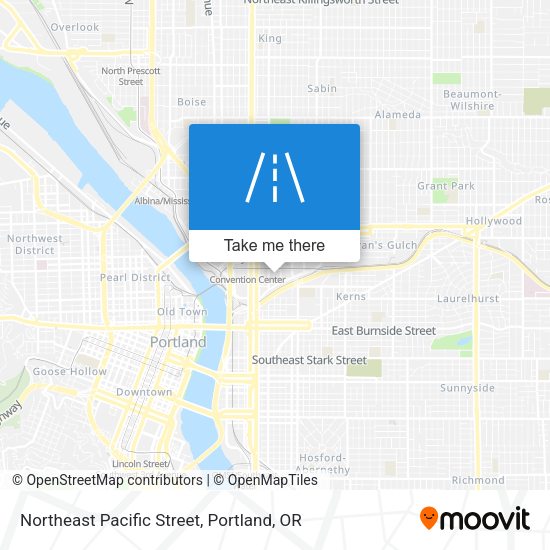 Northeast Pacific Street map