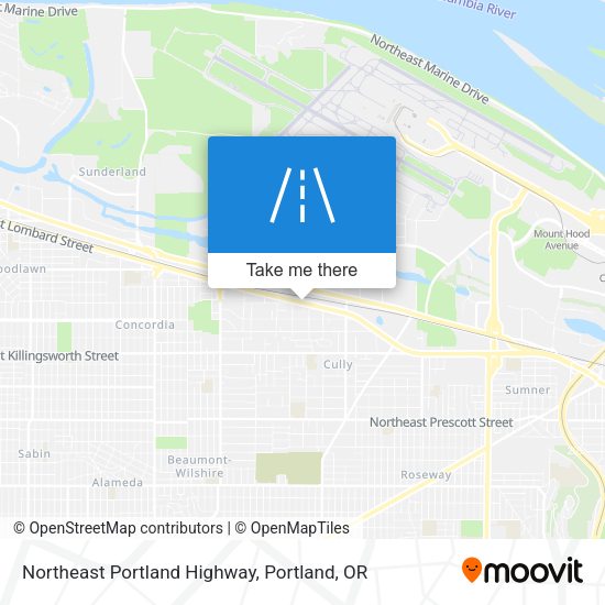 Mapa de Northeast Portland Highway
