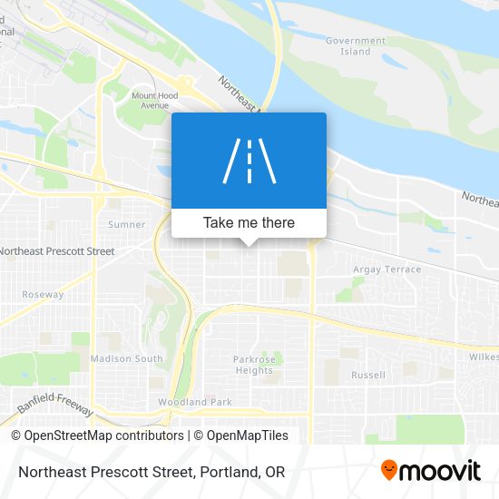 Mapa de Northeast Prescott Street