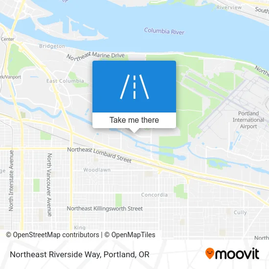 Northeast Riverside Way map