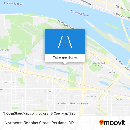 Northeast Robbins Street map