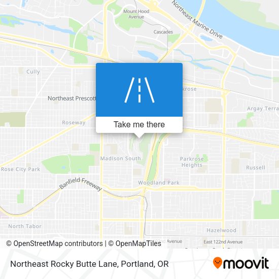 Mapa de Northeast Rocky Butte Lane