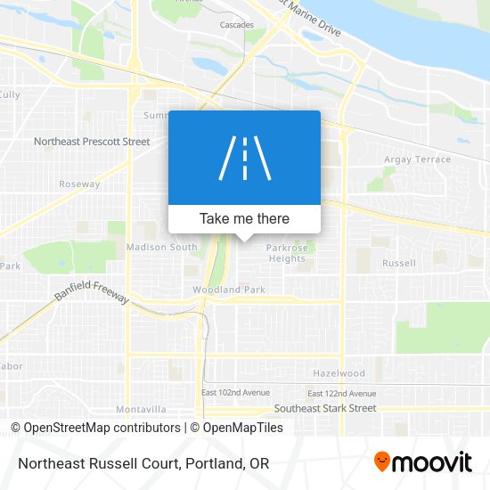 Mapa de Northeast Russell Court