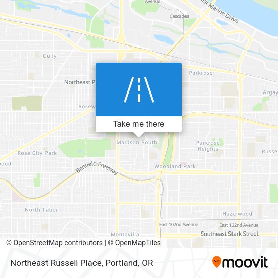 Northeast Russell Place map