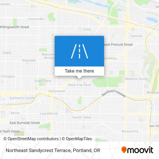 Northeast Sandycrest Terrace map