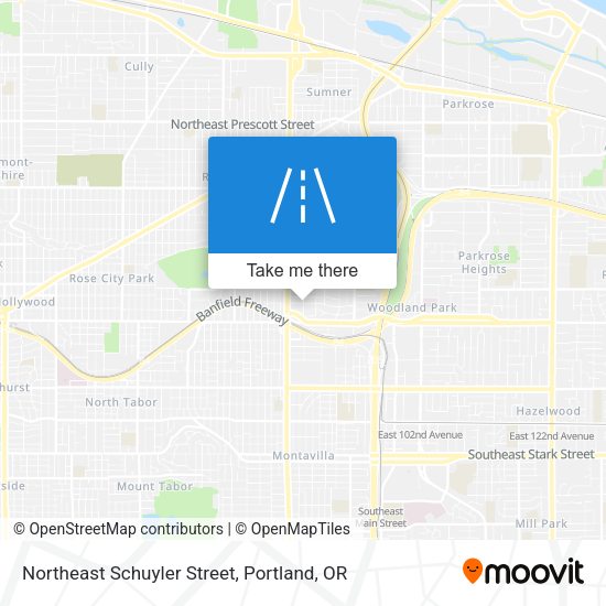 Northeast Schuyler Street map