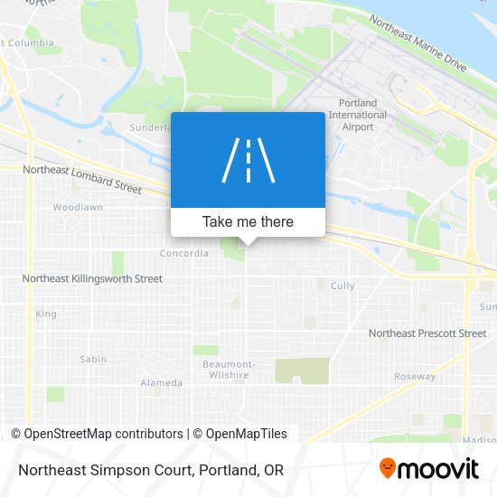 Mapa de Northeast Simpson Court