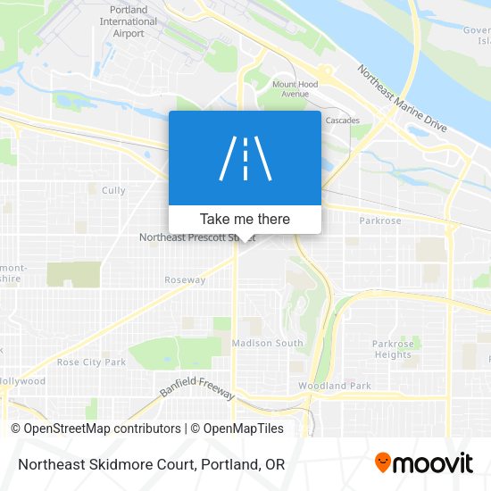 Mapa de Northeast Skidmore Court